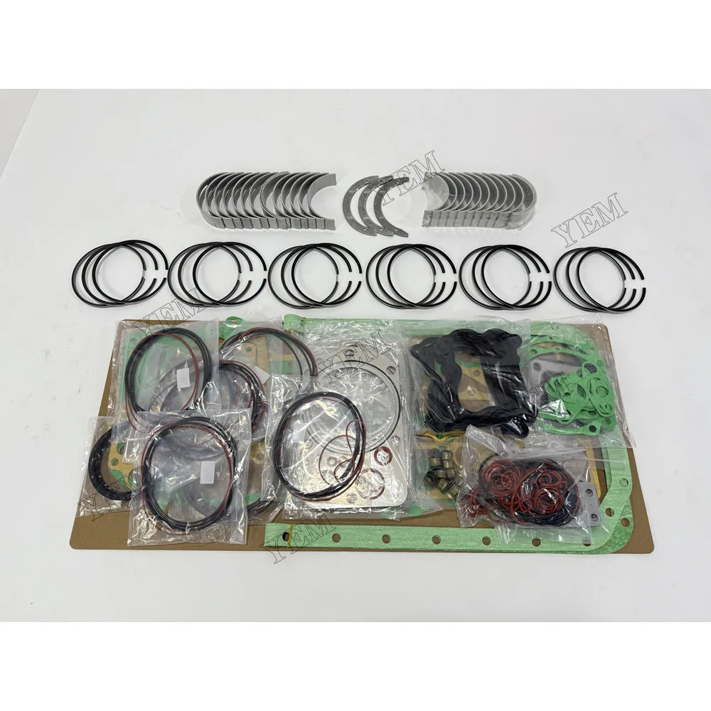 Piston and Rings With Gasket Set With Bearing Set for Mitsubishi 6D20 Engine Rebuild Kit 4