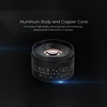 7Artisans MF 50mm F1.8 Large Aperture Portrait Manual Focus Prime Lens for E/FX/EOS-M/M43 Sony A6500 A6300 A6100 A6000 A5100 detail image