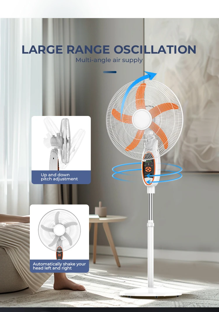 Led Light Stand Fan, 12V, USB, Solar - detail 12