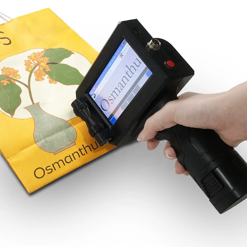 Portable Handheld Inkjet Printing Machine Date Serial Number Batch Code Stamp Making Machine for Small Business