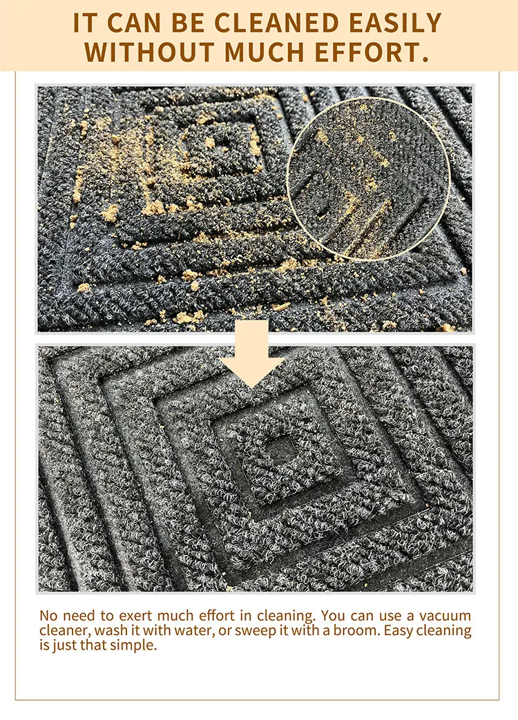 Indoor Door Mats Weather-Resistant TPE Rubber Backed Doormat for Entryway(图5)