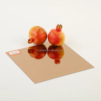 SS Color Sheet Rose Golden Mirror Titanium Sheet 201 202 304 316 430 Decorative Stainless Steel Sheets