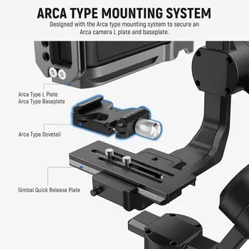 NEEWER Arca Type Quick Release Clamp for DSLR Camera and Mirrorless Camera, Compatible with DJI Ronin S/SC ZHIYUN Crane Series detail image