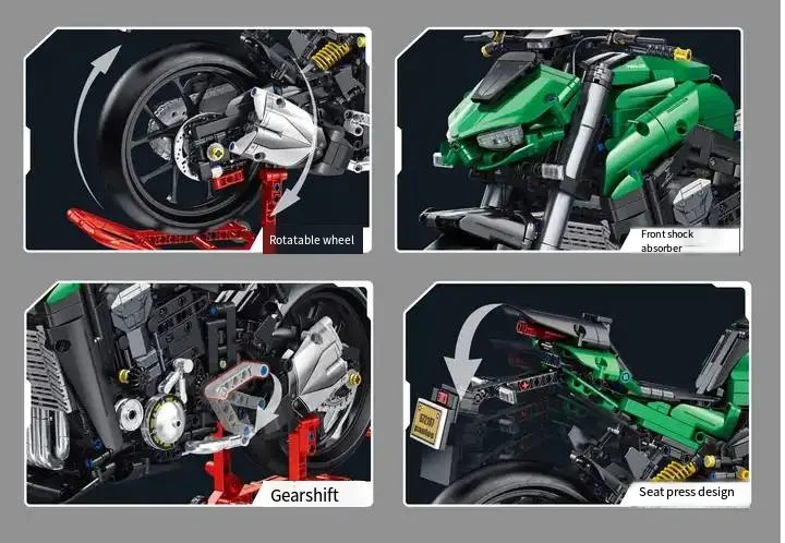【現金特価】 2024 Panlos Iron Speed Glowing 2089pcs - MOC Motorcycle ミリタリー