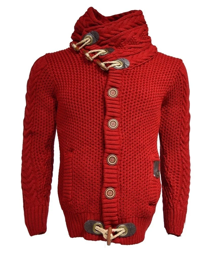 2019 hot sale product Men's Thick Coat Turtleneck Pullover Sweater Cardigan Male Wear cotton Sweater