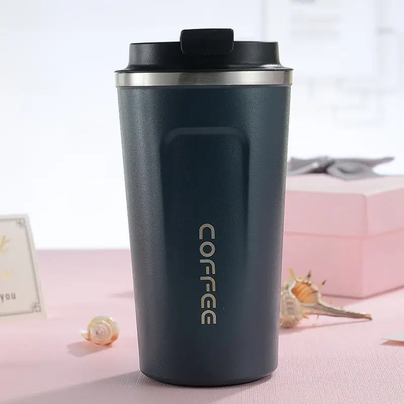 Stainless Steel Insulated Coffee Cup 500ml Thermos Mug With Lid