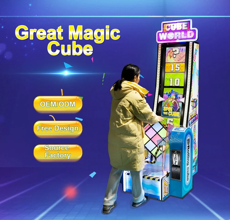 Coin Operated Cube World Ticket Redemption Arcade Games Machine