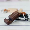 Llavero con soporte para teléfono de nogal, 2*5.8*1cm