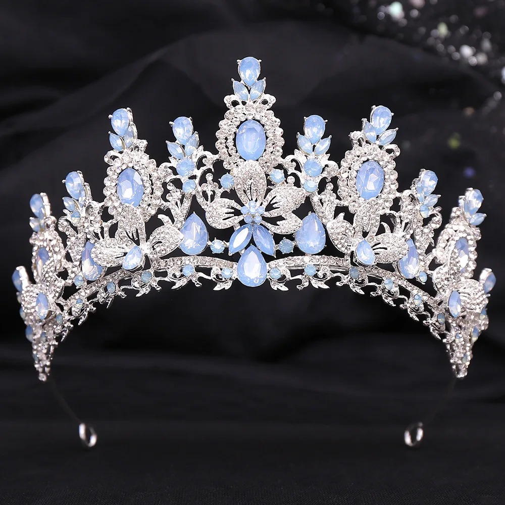 New Women Wedding Bride Tiara Princess Queen Pageant Crown Crystal Headpiece Birthday Prom