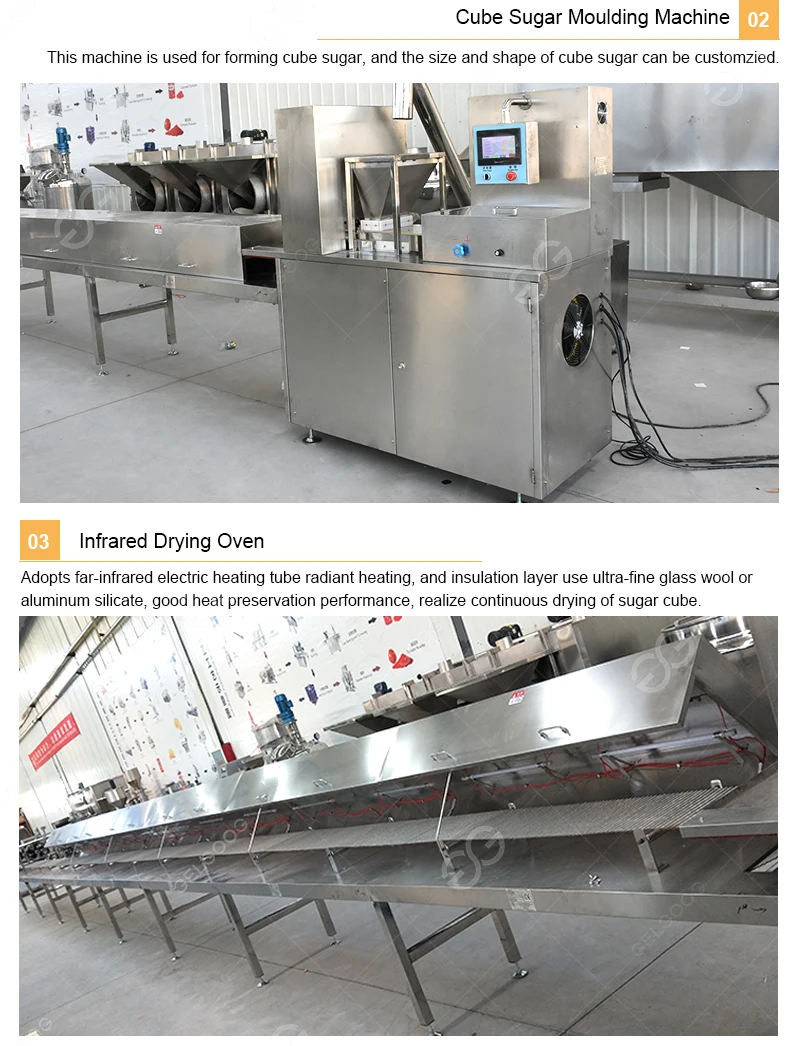 Commercial Used Rough Cut Hard Cubic Icing Sugar Lump Granule Cubes