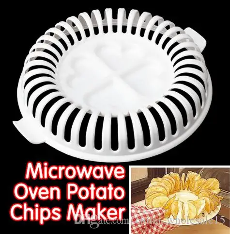 SU)Microwave Potato Vegetable Fruit Chip Maker Set DIY Baking Pan Chip Tray  – the best products in the Joom Geek online store