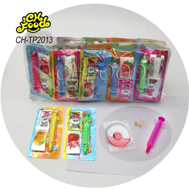 Low MOQ Needle Tubing Syringe Candy Toy for Kids Liquid Candy with Magic Popping Candy Sweets Children's Snack Food