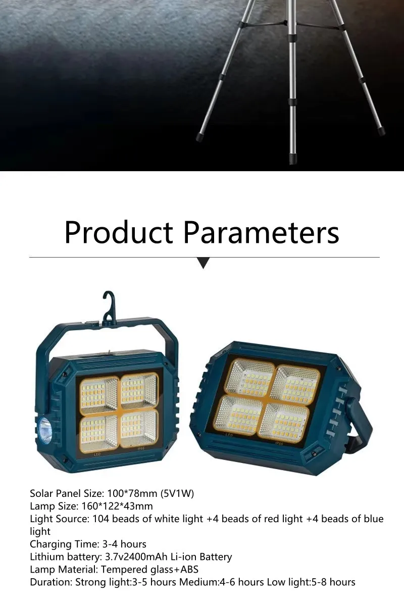 Shingel Emergency Lights for Vehicles Led Emergency Strobe Lights With Solar Panel With Hook and Tripod Hole Emergency Led Light