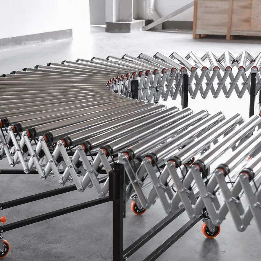 Smart Motorized Conveyor System PLC Container Truck Loading Unloading Roller Conveyor Motorized Roller Conveyor