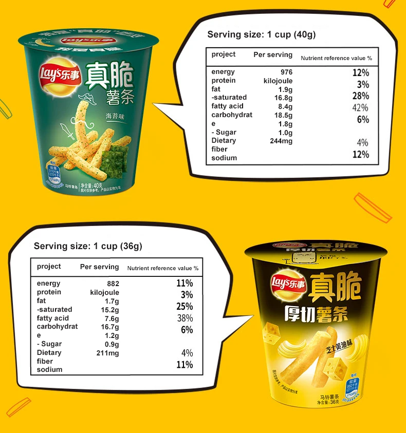 Really Crispy Fries 40g Potato Chips Healthy Snacks Fruit & Exotic
