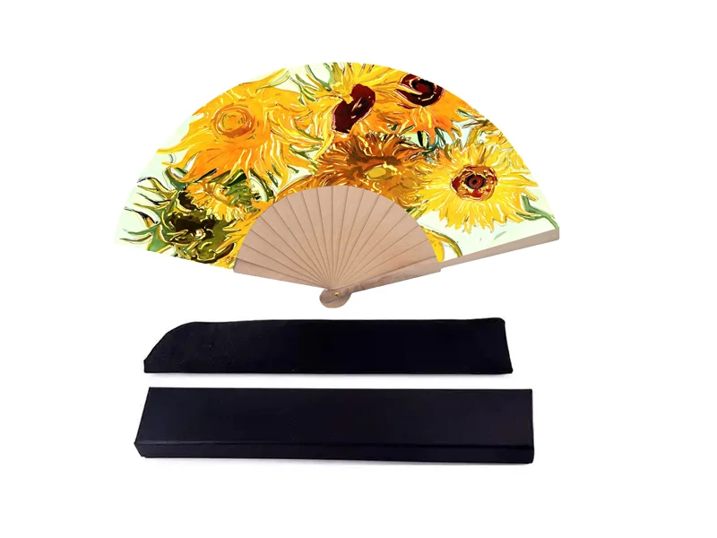 Bsbh Bulk Promotional Spanish Wooden Bamboo Hand Fan With Custom Logo