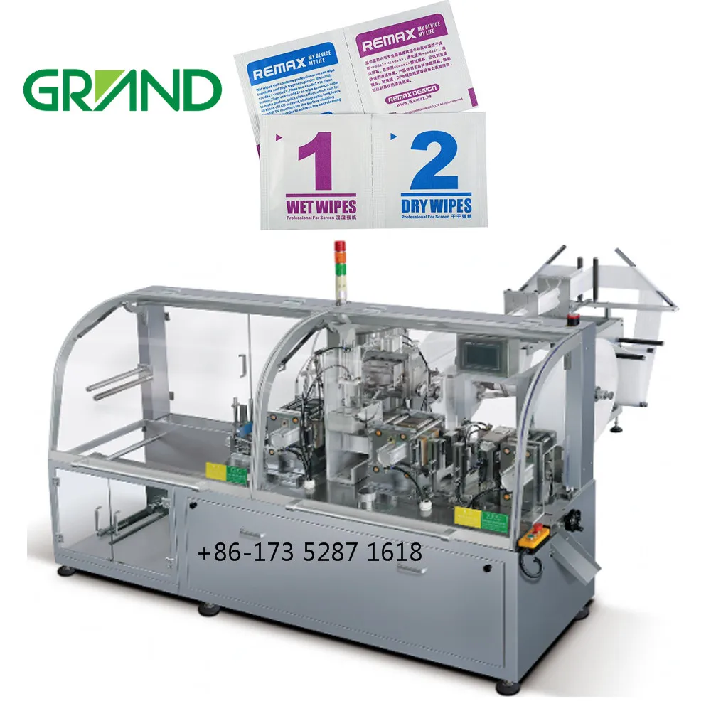 
 Автоматическая упаковочная машина с одной саше для влажных салфеток/спиртовой тампон/влажных салфеток  