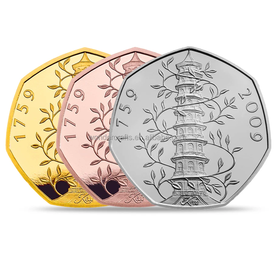 WD定制旧硬币2009稀有邱园50p硬币价值