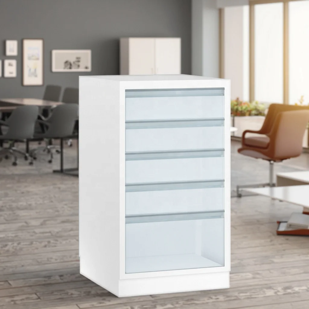 Modern Secure Stainless Steel Hospital Records Cabinet 470mm Electronic Lock System Sealed Drawers HIPAA Compliance Medical 4
