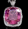 Platinum dried rose pendant with Chopin chain