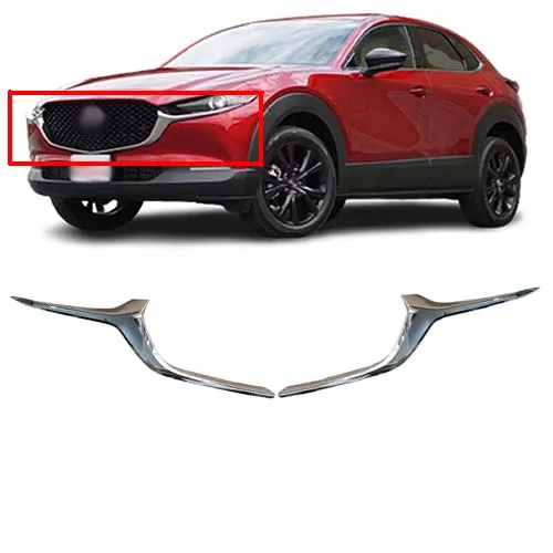 Auto Vorne Unten Mitte Grill Grille Seite Streifen Abdeckung Molding Trim Für Mazda CX-30 CX30 2020 2021 2022