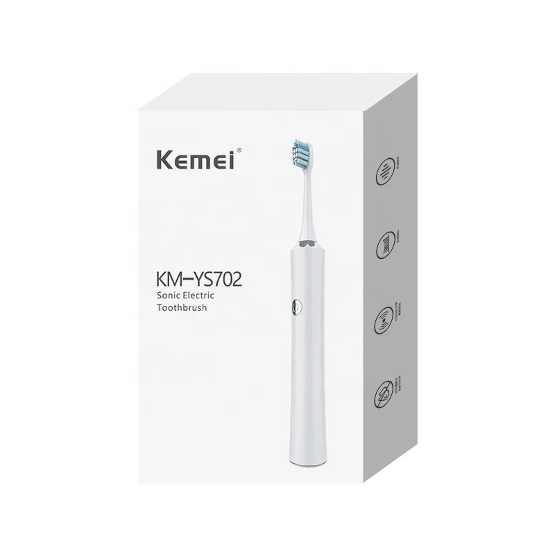 Eco Friendly Sonic Electric Toothbrush Kemei Km-Ys702 Powerful Usb Rechargeable Ultrasonic Tooth Brush