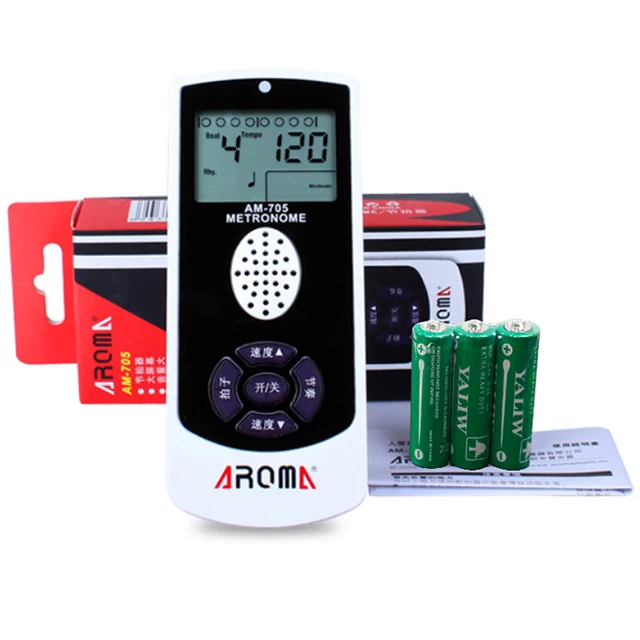 AROMA AM-705S  40-208bpm  Digital Electronic Metronome with Volume Control Guitar Parts Musical Instrument Metronome