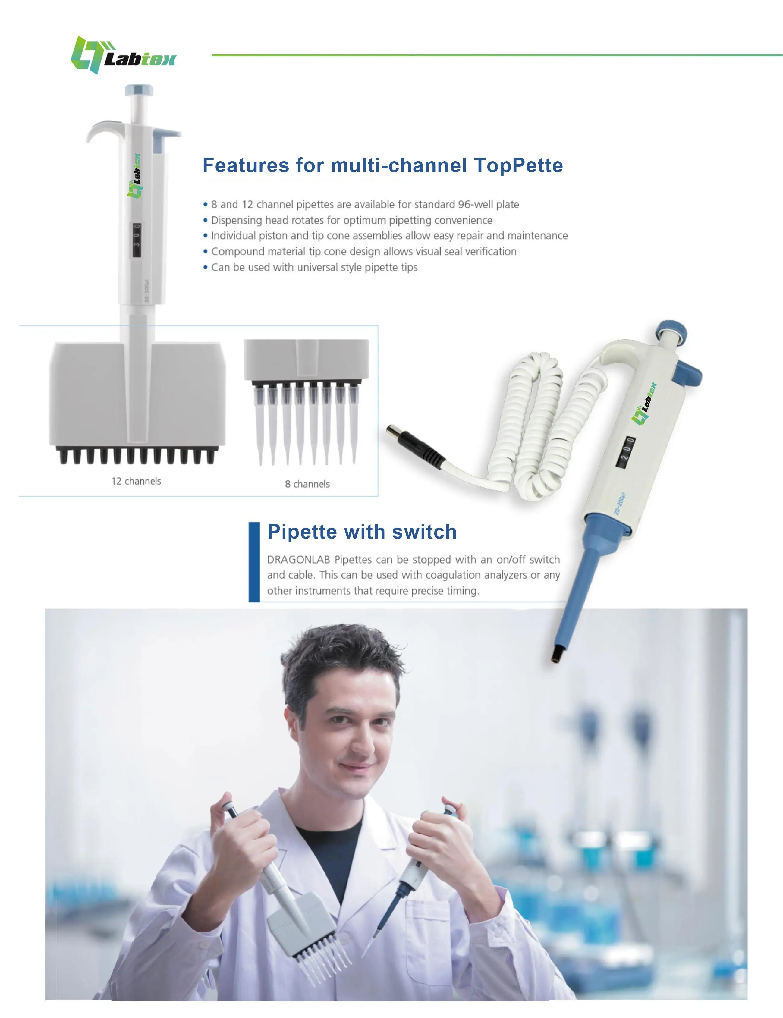 Labtex Multichannel Pipette Laboratory Pipette Machines Laboratory ...