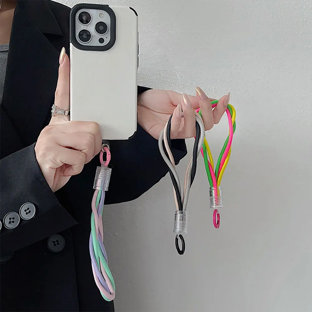 Double Rope Weaving Candy Color Cell Accessories Sport For All Iphone Smart Strap Mobile Chain Phone Lanyard SJS028 Laudtec manufacture