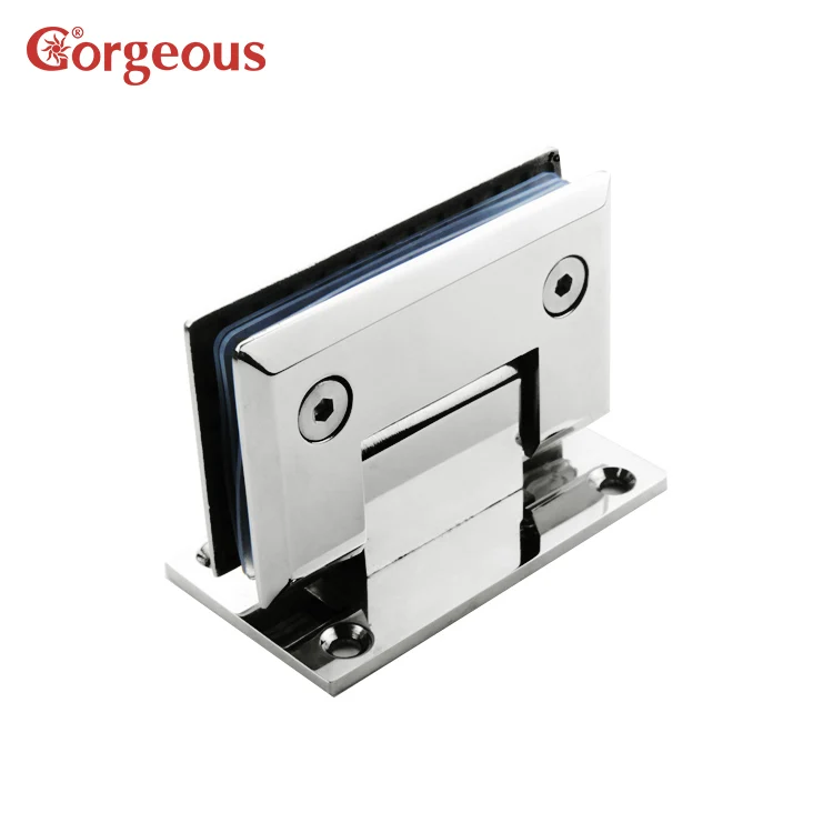 Square Wall To Glass Stainless Steel Hinge Sliding Glass Door Shower Door Hinge Bathroom 90 Degree Glass Clamps Shower Hinge