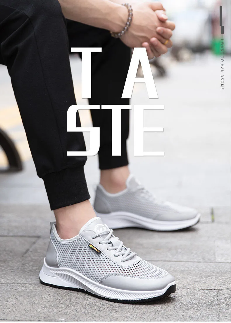 2024 Hot Sale Walking Style Light Weight Mens Fitness Injection Molding Mesh Casual Shoes