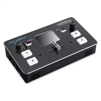 FEELWORLD L1 V1 Professional Live Streaming 4 Camera Video Mixer ATEM Multi-formats Portable Video Switcher detail image