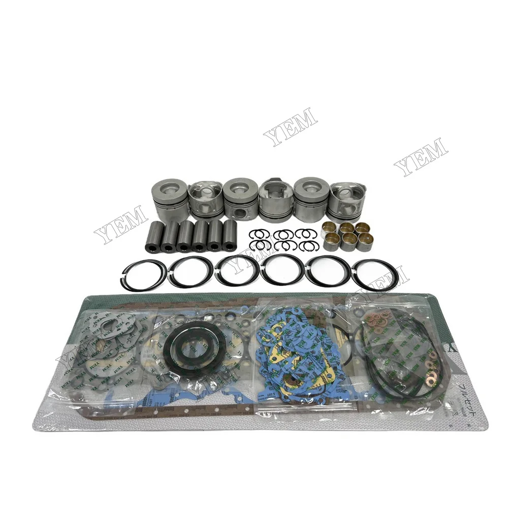 For Isuzu 6BG1 Engine Rebuilding Kit With Cylinder Gaskets Piston Rings Engine Rebuild Kit 6