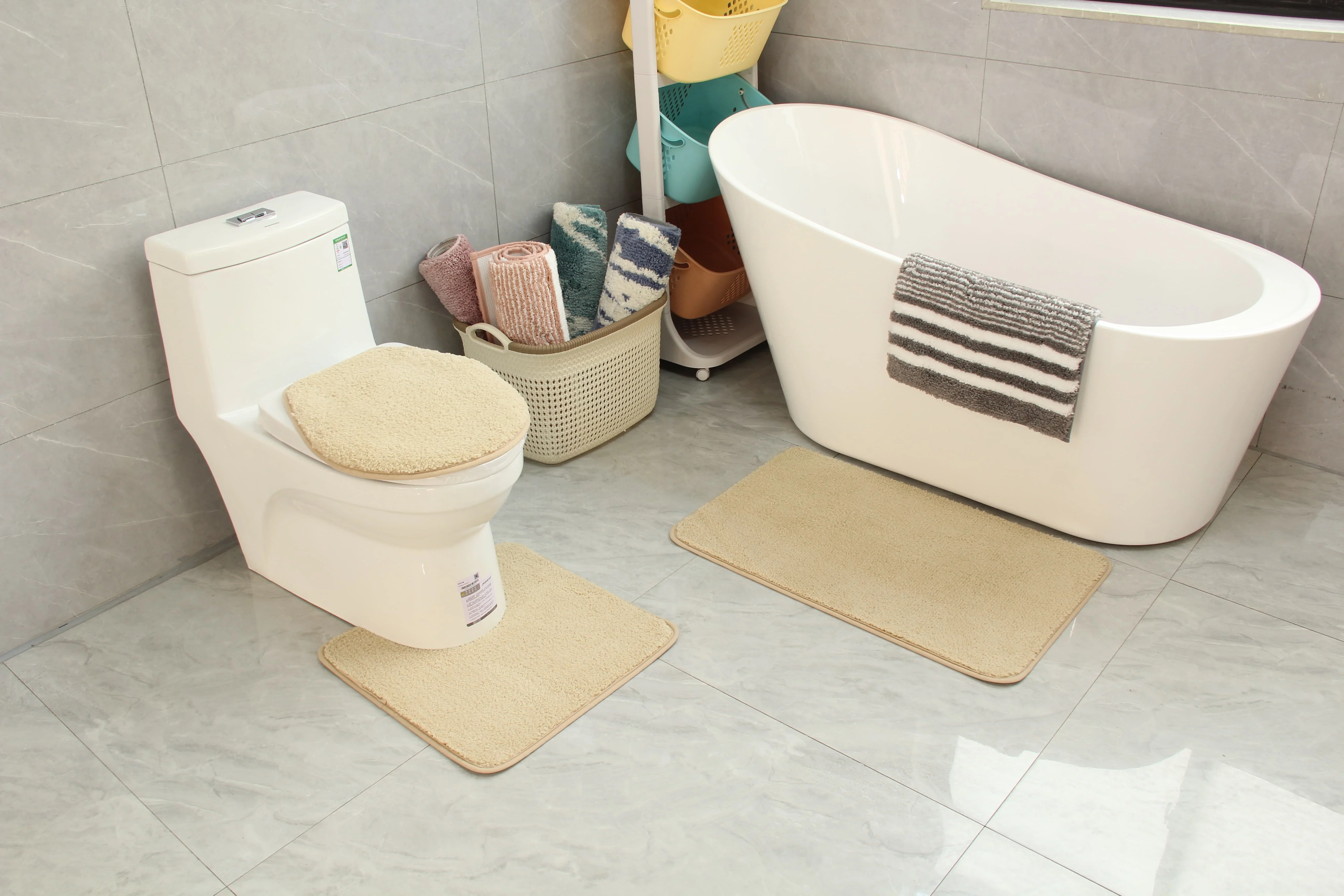 Bath Rug Set 3 Piece Bathroom Contour Rug Toilet Mat Sets Non Slip