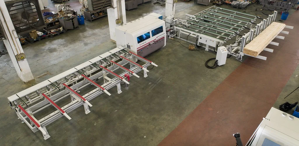 Automatic Feeding 4 Side Moulder Four Sided Wood Planer With Conveyor