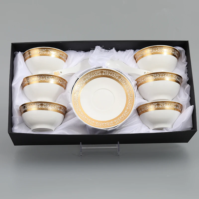 18 Pcs Decorating Gold Lace Plated Wedding Luxury Dining Serve Food Serving Plate Soup Set Buy