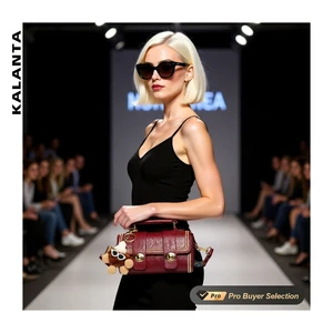 KALANTA Black Luxury Satchel PU Women's Mini for Small Handbags Shoulder Clutch Womens  Gold Clutch Bag