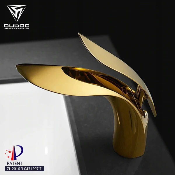 Роскошный латунный золотистый смеситель для ванной комнаты, смесители для раковины из Китая