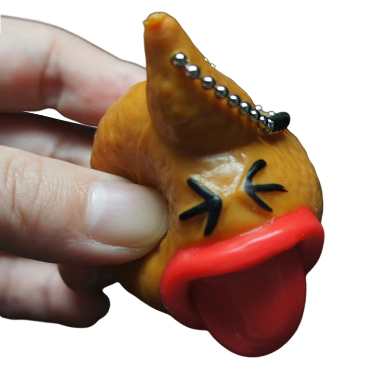 Kids Fidget Toy Antistress Poo Toy Keychain Children Keyring Pop Out  Tongues Poop Keychains Emoticon Toy Tongue Out Poop Toy BROWN 