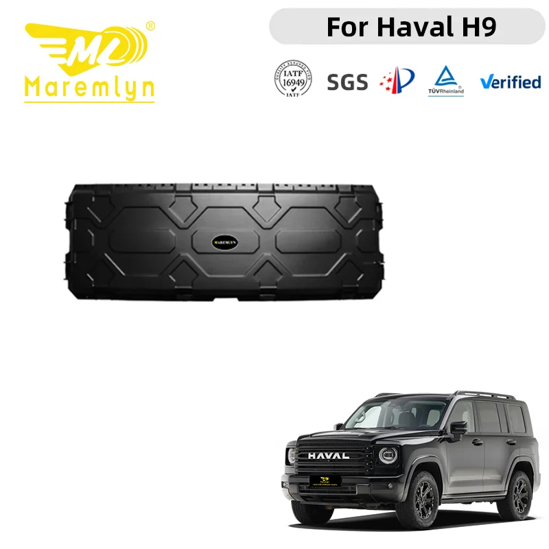 Caixa de equipamentos para teto do Haval H9, em polipropileno (PP), compartimento impermeável e táctico para transporte de cargas, ideal para acampamento e viagens