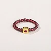 3A Natural Garnet Copper Square Band