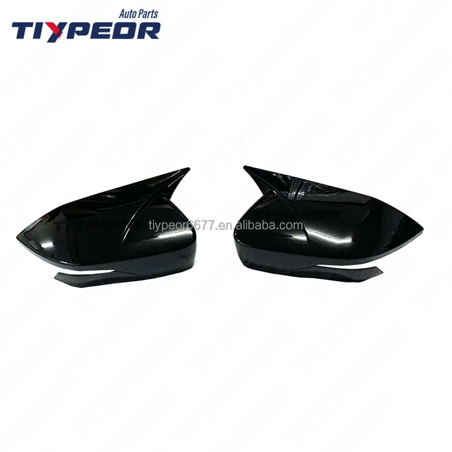 product gloss black rearview door mirror cover cap for chinese changan rv   exterior body kits accessories-3