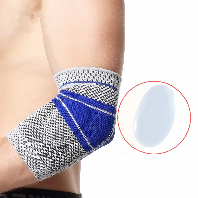 Adjustable Nylon Compression Elbow Support Arm Sleeve with Silicone