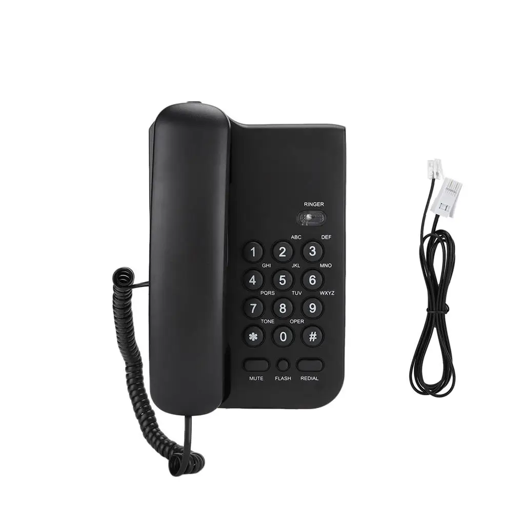 Wall Mount Intercom Hotel Phone with ID Display Corded Telephones for Elderly Cordless Calling Landline Home Supplies