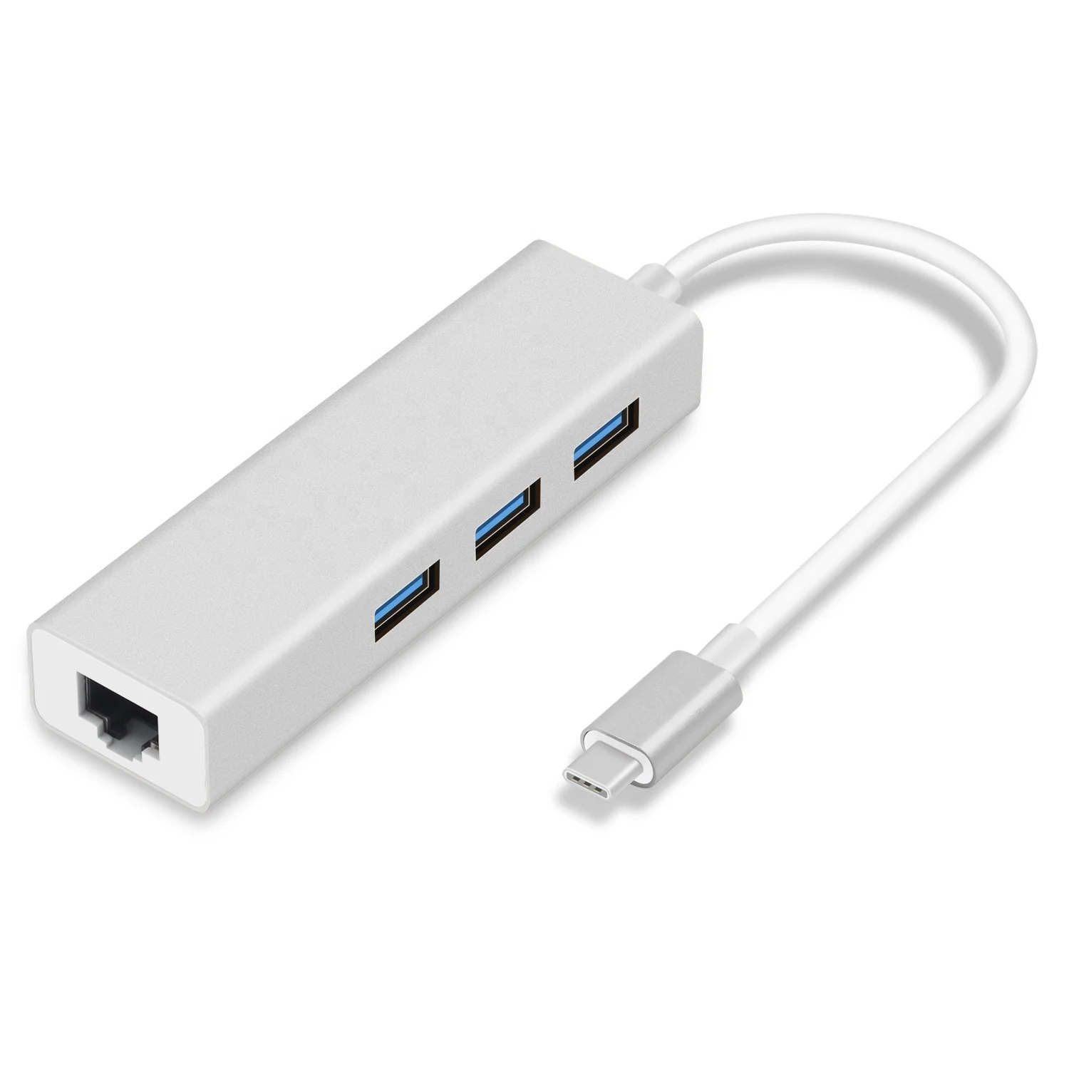 
WISTAR Type C To 1000M RJ45 Ethernet LAN Adapter with 3 Ports USB Charging type c hub 