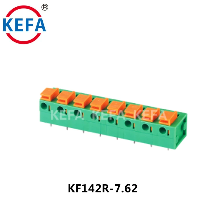 บล็อกขั้วต่อไฟฟ้าคุณภาพสูงแบบสปริง ราคาประหยัด 1P-24P ขั้วต่อสายไฟแบบบล็อก 4 พิน