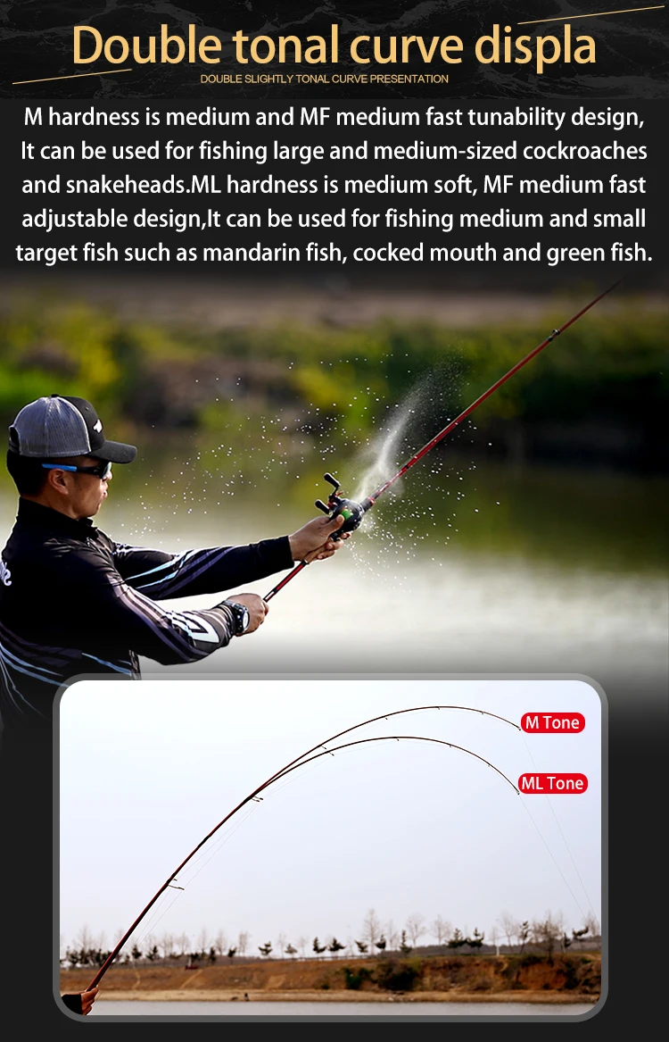 Crony Carbon Fiber Versatile Standard Rod Fishing Spinning And Casting