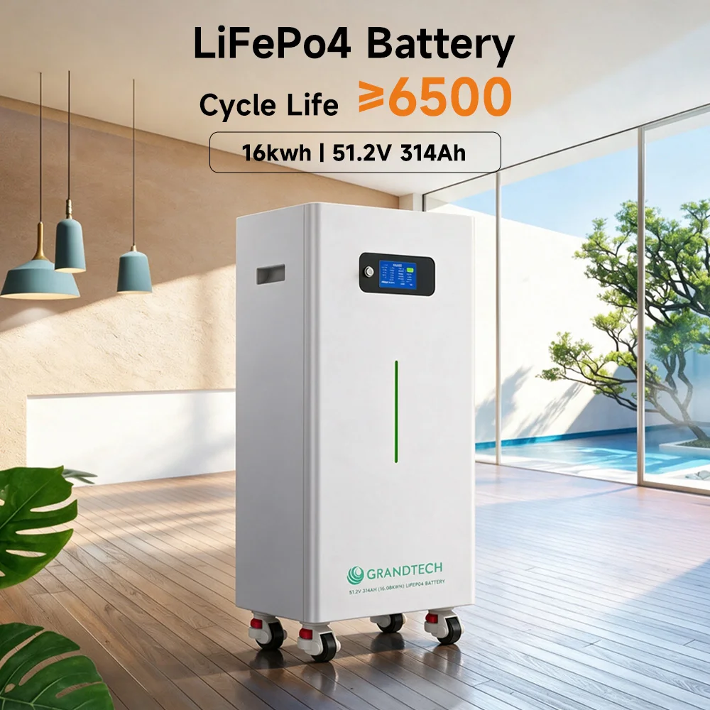 Best Seller Grade LiFePO4 Lithium Battery 51.2V 200Ah 314Ah 280ah10kWh 16kWh IP20 Waterproof CAN for Home Floor Use