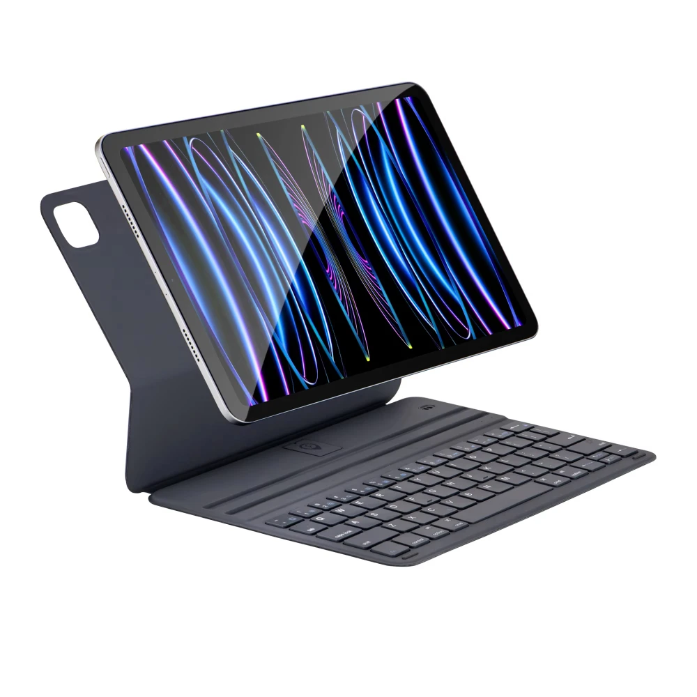 Laudtec Magnetic Keyboard Case  For Ipad Pro 12.9 Foldable Rugged Shockproof Customized Wireless Tablet Ultra Thin Pbk280