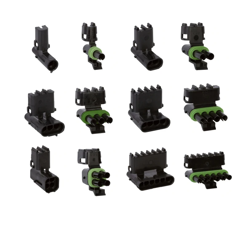 Delphi Weather Pack 4 Way Square Waterproof Connector Kit 12015798 12015024